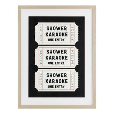 Imagem de Stupell Industries Duche Karaoke Ticket Stubs Birch Framed Print Under Glass Design by Lettered and Lined, 23 x 17