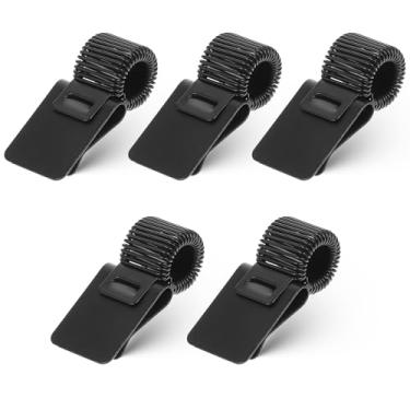 Imagem de Yuomeaz 5 peças de suporte de caneta para prancheta, clipes retráteis de metal para canetas, prancheta de transferência ajustável, prendedores de mola para notebook