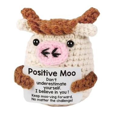 Imagem de Yunhgft Boneca de Tricô de Vaca Engraçada, Decoração de Mesa, Pingente de Tricô, Estatuetas de Pelúcia Exclusivas, Decoração de Artesanato, Presente