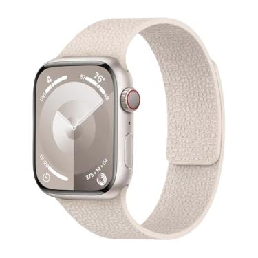 Imagem de Pulseira de silicone magnética compatível com Apple Watch séries 11, 10, 9, 8, 7, 6, 5, 4, 3, 2 e 1 SE, 38 mm, 40 mm, 40 mm, 40 mm, 41 mm, 44 mm, 46 mm, 49 mm, feminina, masculina, macia e impermeável