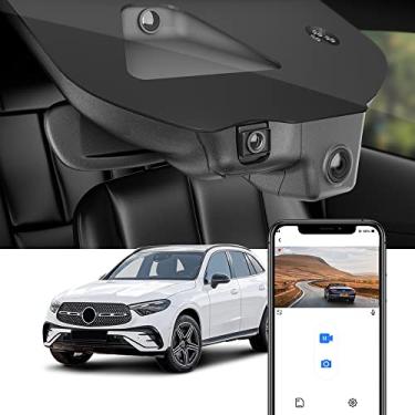 Imagem de Fitcamx 4K Dash Cam Adequada para Mercedes-Benz GLC-Class Coupe 2023-2026 & Hybrid (HD2-6595, 3 Cams Originais), OEM Estilo, 2160P UHD Vídeo, WiFi&APP, Loop Gravação, G-Sensor, Plug&Play, 64GB Cartão