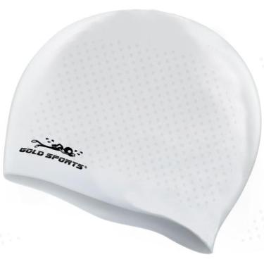 Imagem de Touca De Natação Gold Sports Massagem De Silicone, Branco, Único, Unis