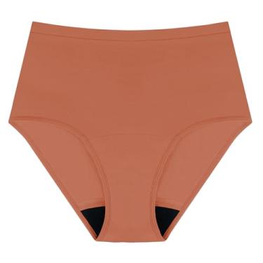 Imagem de AIRCUTE Roupa íntima lavável para incontinência urinária para mulheres, à prova de vazamento, absorvente de algodão, 60 ml, 1 pacote (café claro, 2GG)