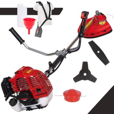 Imagem de Roçadeira Multifuncional Kawashima KW52L 2 Tempos 52cc 2,5HP de Potência Cortador de Grama Com Cabeçote de Nylon + Lâmina 2 Pontas + Lâmina 3 Pontas