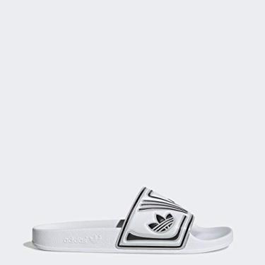 Imagem de Sandália Adilette masculina Adidas, Cloud White / Chalk White / Core Black, 5