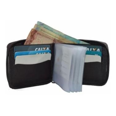 Imagem de Carteira De Documentos Masculina Fecho Em Zíper - Top 10 Calçados