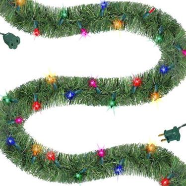 Imagem de Guirlanda de Natal Biswing 4,5 m com 35 luzes multicoloridas em PVC