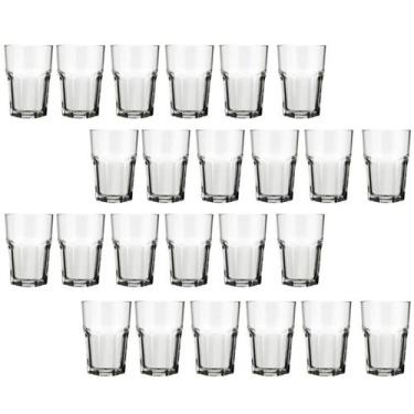 Imagem de 24 Un Copo Vidro Suco Agua 200ml Bristol Cristal Luxo Nadir - NADIR FI
