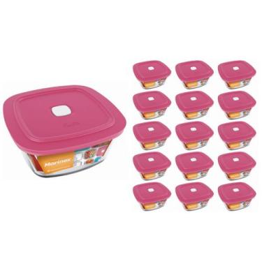 Imagem de Pote De Vidro Marinex Quadrado Facilita Vap 300ml 15Un - NADIR FIGUERE