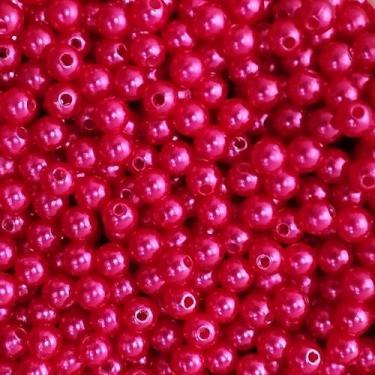 Imagem de PÉROLA DE ABS LISA Nº 06 20G PEROLA 6 MM - LADEIRA BIJUTERIAS, VERMELH