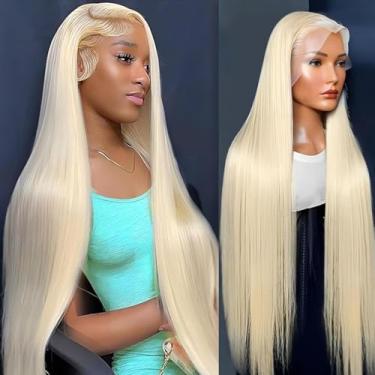 Imagem de denacfi Peruca frontal de renda 613 cabelo humano densidade 250 peruca loira 13x6 cabelo humano 613 perucas de frente reta 12A perucas de cabelo humano virgem brasileiro para mulheres 71 cm