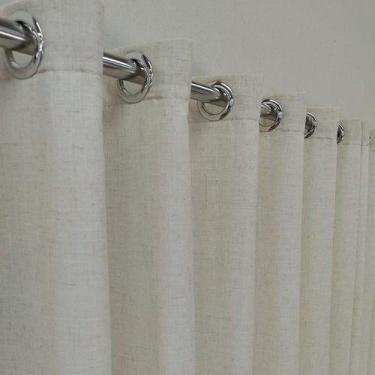 Imagem de cortina linho com forro de microfibra para sala quarto p/ varão 5,00mx