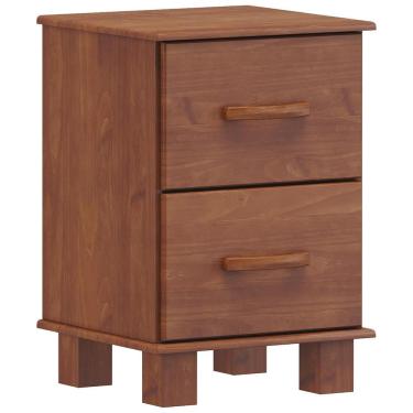 Imagem de Mesa De Cabeceira 2 Gavetas Madeira Maciça Selena F06 Imbuia - Lyam Decor