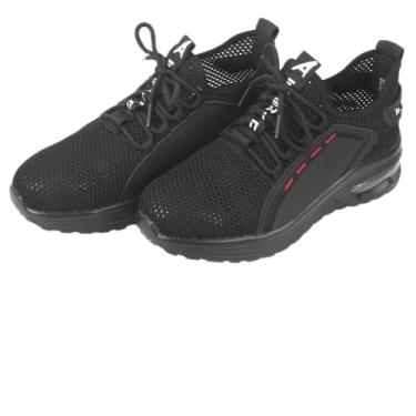 Imagem de aqxreight Sapatos Masculinos de Dedo do Dedo do Aço - Calçados de Trabalho Respiráveis ​​com Entressola à Prova de Punção para Caminhada de Construção e Uso Industrial (39)