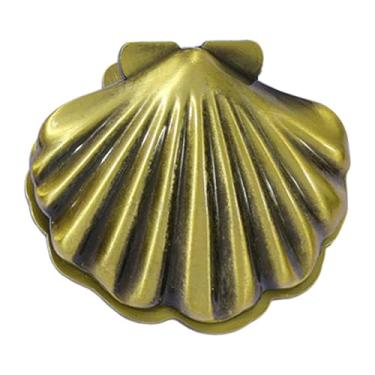 Imagem de Lilihuimaoyi Prendedor de Livro em Formato de Concha de Metal, Prendedor de Diário Decorativo, Arte, Suporte de Página Versátil, Suporte de Papel para Livros, Bronze Antigo