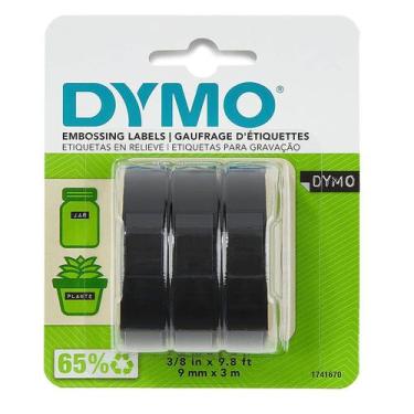 Imagem de Fita Vinílica 9MMx3M Dymo Rotulador Adesiva Organizer Preta