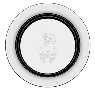 Imagem de Prato Infantil Tramontina Le Petit Coelhinho 23cm Em Aço Inox