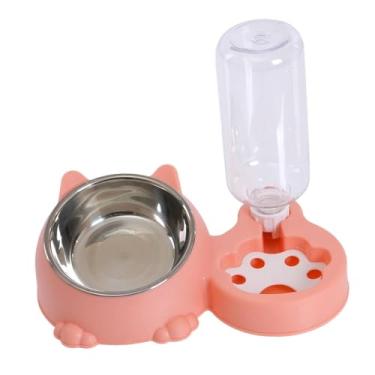 Imagem de Ｂｅｓｇａ Alimentador E Inclinador para Gatos, Tigela Individual para Cães com Bebedouro Automático, Alimentador E Bebedouro para Gatos, Cães Pequenos, Gatinhos, Rosa