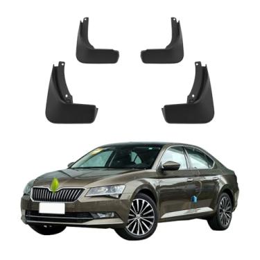 Imagem de 4 Pces Para-Lamas para Automóveis, Protetor de Lama Resistente do Respingo Plástico de Proteção Reforçada compatível com Skoda Superb 3 3V 2016 2017 2018 2019 2020