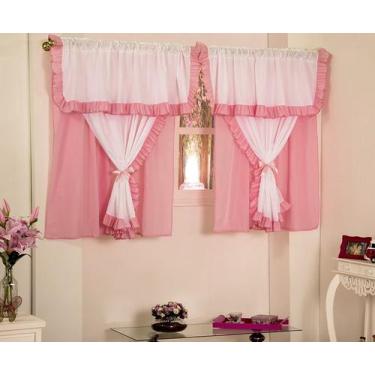 Imagem de Cortina Bebê, Infantil e Juvenil Realeza 2,20x1,70m para Varão Duplo 2