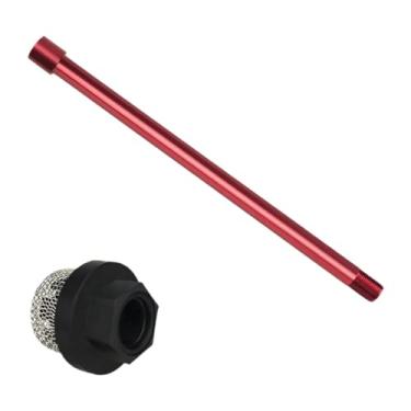 Imagem de Wswqop Pistola de Pintura Sem Ar, Acessórios de Liga de Alumínio, Haste de Extensão de Reposição para Ferramenta de Pulverização Sem Ar 495 390 490, com Filtro, Tamanho real