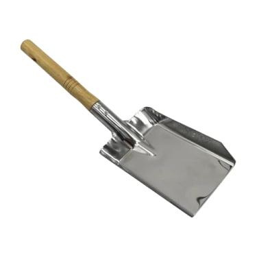 Imagem de IEUDNS Pás de lareira, pás de jardim, ferramenta portátil para lareira, cabo ergonômico para forno de pizza, grelha a carvão, limpeza de cinzas para fogueira, Pequeno