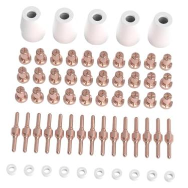 Imagem de Esquirla 60x PT-31 Bico de Corte Plasma Consumíveis Acessórios Componentes Montagem Consumíveis de Corte Plasma a Ar para Cut-40D ct416