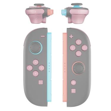 Imagem de eXtremeRate Conjunto completo de botões de substituição DIY para Joycon 2, teclas de direção ABXY personalizadas Dpad + - C Home Capture Release L R ZR ZL Botões de gatilho para controle Nintendo