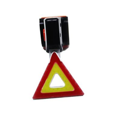 Imagem de SUPVOX Lanterna traseira de LED recarregável por USB com modos de luz em forma de aviso de triângulo, fácil de instalar para segurança no ciclismo de estrada e montanha