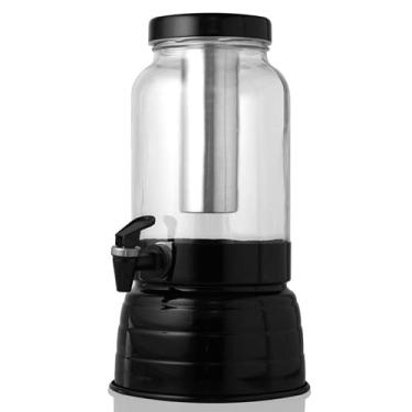 Imagem de Suqueira C/Porta Gelo 3 Litros Preta Alumínio E Vidro