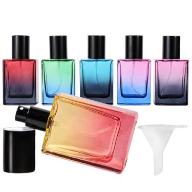 Imagem de Beomeen Frascos de perfume pulverizador atomizador de vidro vazio, pacote com 6 frascos de spray de viagem recarregáveis de 30 ml para fragrância ou óleo essencial, atomizadores de colônia portáteis