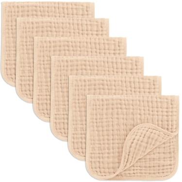 Imagem de Comfy Cubs Panos para Arrotar Musselina 50,8 cm x 25,4 cm, Pacote com 6 - Grande, 6 Camadas, Ultra Absorventes, 100% Algodão para Babar e Messes - Macia, Segura e Suave para Arrotar Bebês para Meninos