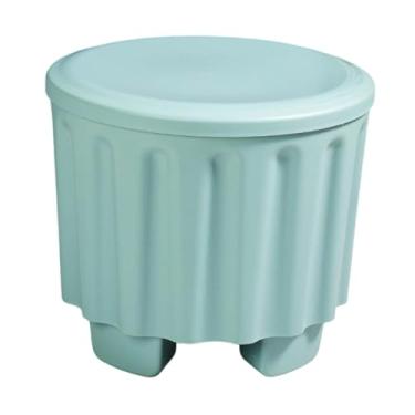 Imagem de KiBcsLic Pufe com banco para troca de sapatos, cadeira de penteadeira, banco multifuncional para armazenamento, apoio para os pés para, sala de estar e, Verde