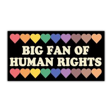 Imagem de BAVAHA [19 cm x 9,5 cm] Adesivo de para-choque grande fã dos direitos humanos justiça social igualdade decalque feminista liberal Diversiy Inclusion Resist Protest vinil decalque impermeável para