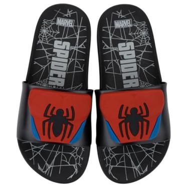 Imagem de Chinelo Infantil Slide Homem Aranha 3D, Sandália Infantil Menino Masculina, Antiderrapante, Grendene Kids (Preto/Aranha 3D, BR, Criança de 4 a 8 anos, Faixa Numérico, 26, 27)