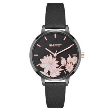 Imagem de Nine West Relógio feminino com pulseira, NW/2884, Preto, Japonês