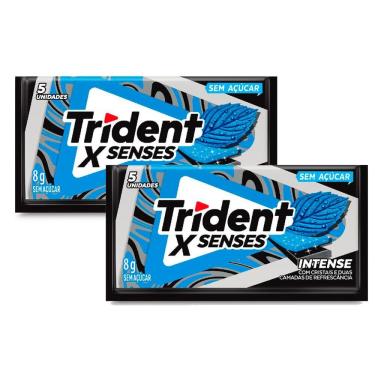 Imagem de Kit 2 Chiclete Trident Fresh Intense 8g com 5 Unidades