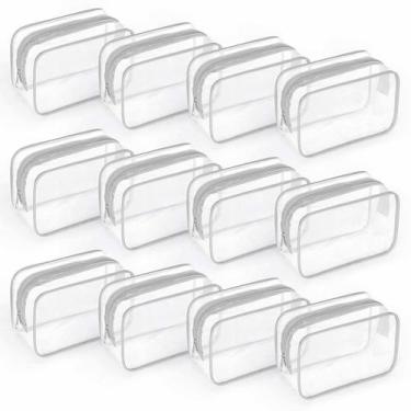 Imagem de Bolsa de higiene TISRATOK Clear 12 unidades para mulheres e homens - c