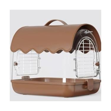 Imagem de Gaiola ornamental de acrílico altamente transparente para passear ao ar livre, portátil, ninho de pássaro (B)