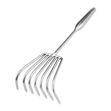 Imagem de ＡＷＨＡＯ Ancinho de Mão para Jardinagem, Ferramenta de Afrouxamento de Solo, aço Inoxidável, Ferramenta de Escavação Resistente, Garra, Ancinho de Mão para Jar, Sete Dentes