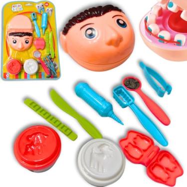 Imagem de Kit Massa De Modelar Dentista Dente Massinha Molde Brinquedo