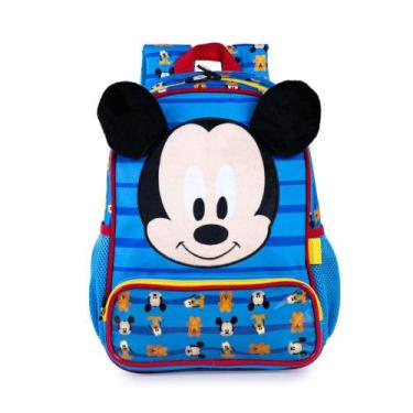 Imagem de Mochila Escolar Masculina Mickey Baby Azul - Bagaggio, U