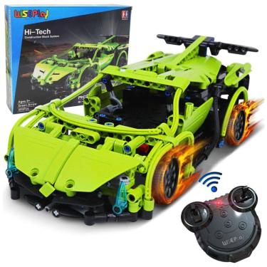 Imagem de Carrinho de Controle Remoto Montável 453 Peças, de 8 a 12 anos, WISEPLAY, Verde