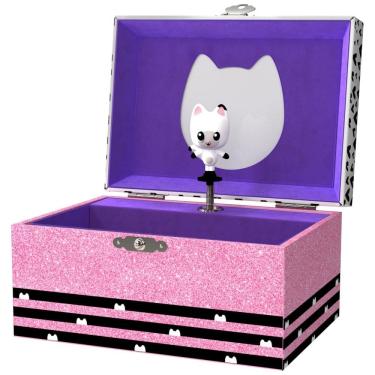 Imagem de Mini Treasures Caixa de Joias Musical Gabbys Dollhouse para Meninas - Caixa Musical com Figura Giratória da Pandy Paws, Brinquedos Gabbys