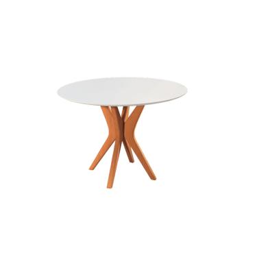 Imagem de Mesa de Jantar Redonda com Vidro 1,10m - Genebra - Star Móveis