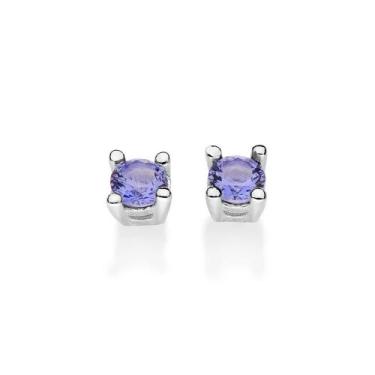 Imagem de Brincos rommanel feminino prata 925 solitário 820300