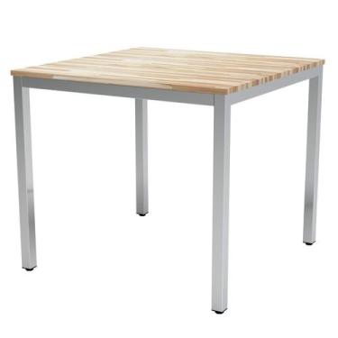 Imagem de Mesa de Jantar Retangular Tampo Madeira Maciça 120cmx85cm Smart - Prim