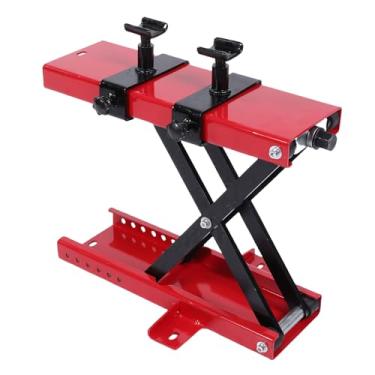 Imagem de Generic Suporte de Elevador de Tesoura para Motocicleta, Aço Resistente, Capacidade de 1100lbs, Ajustável para Cruzadores, Atvs, Utvs