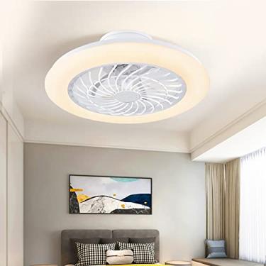 Imagem de Ventiladores com ventilador silencioso de 3 velocidades Ceililights com controle remoto luzes de teto LED com temporizador para quarto, sala de jantar, ventilador Lighti72W