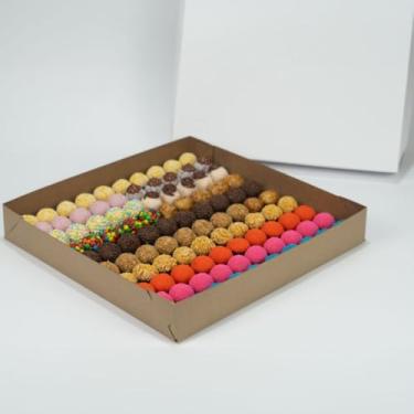 Imagem de 10 Caixas para 100 Doces Com Berço 35x35x5 cm Branco